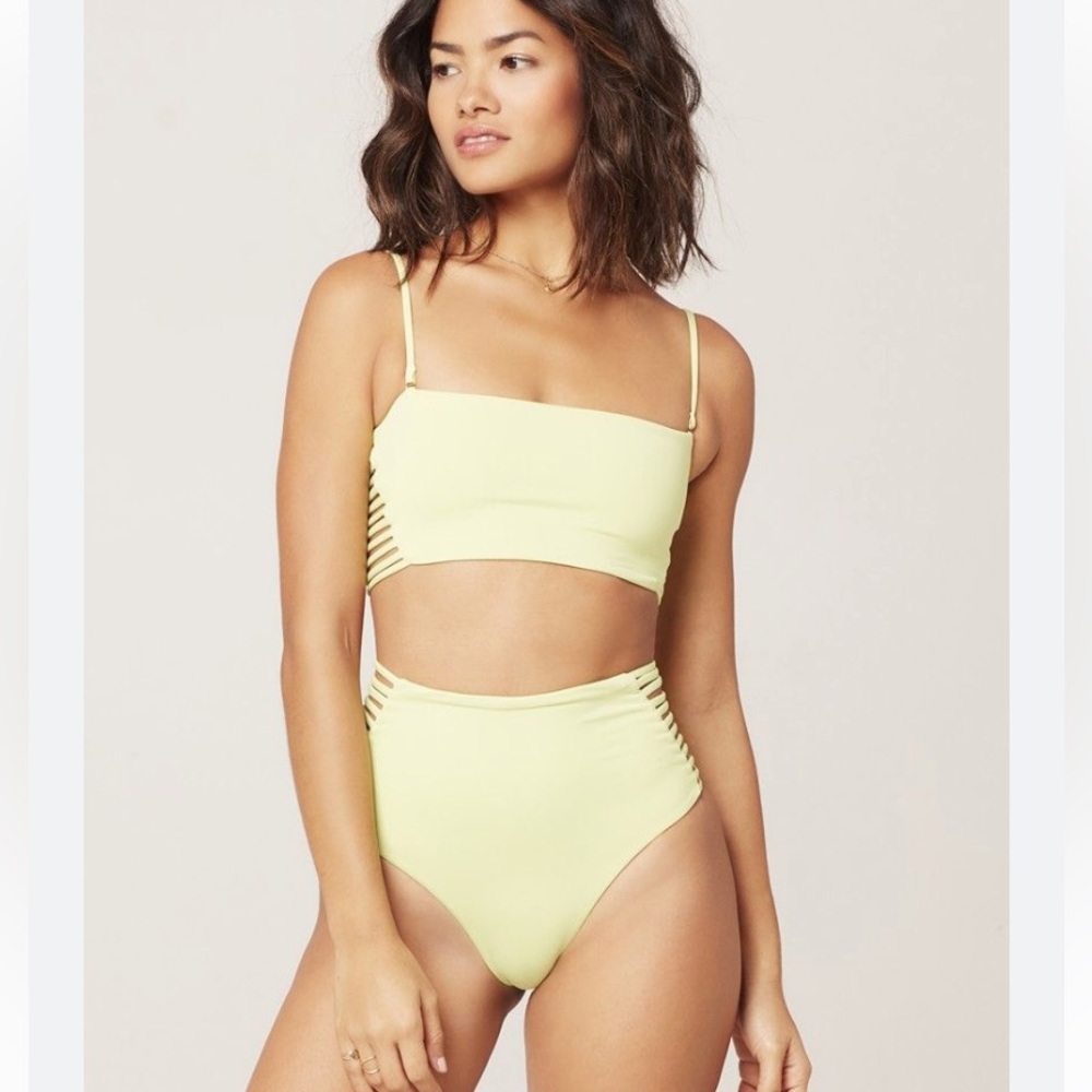 NWT L*Space Kit Bikini Top + Harrington High-Waisted Bottoms set small